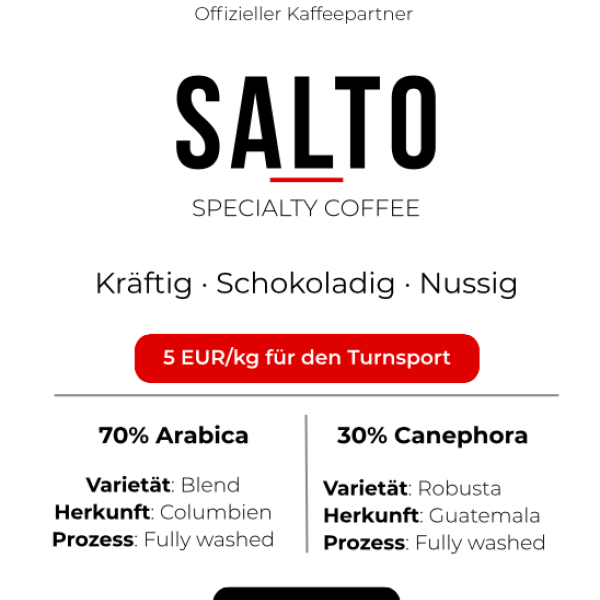 SALTO – Der Kaffee, der Turnsport bewegt