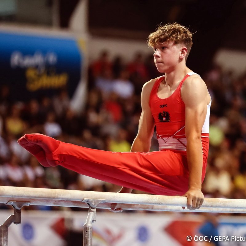  Gino Vetter starker Fünfter im Barrenfinale