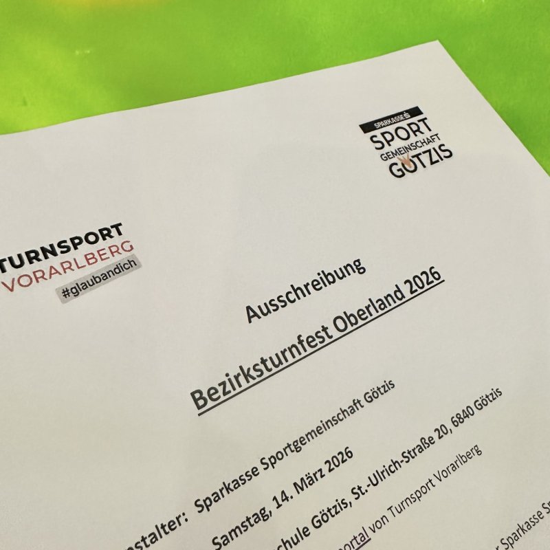 Bezirksturnfest Oberland - Ausschreibung