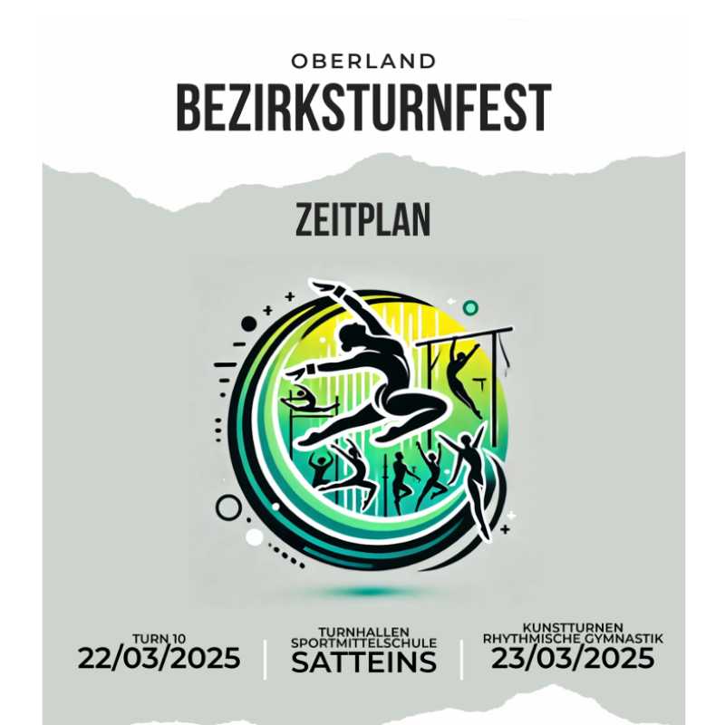 Bezirksturnfest Oberland - Zeitplan und Riegeneinteilung